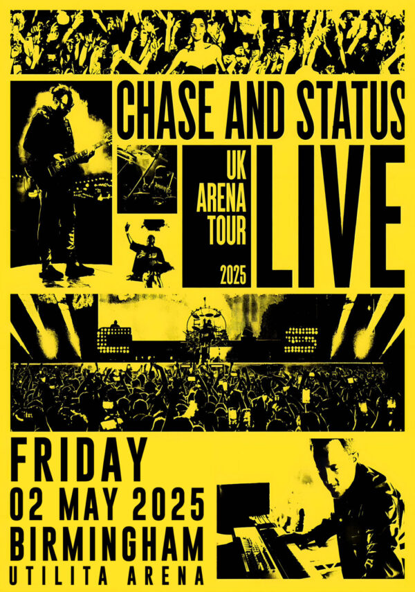CHASE AND STATUS Live 2025 UK Arena Tour BIRMINGHAM Utilita Poster Print