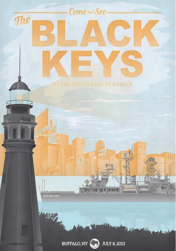 THE BLACK KEYS El Camino 2013 Tour BUFFALO Outer Harbour Poster Print