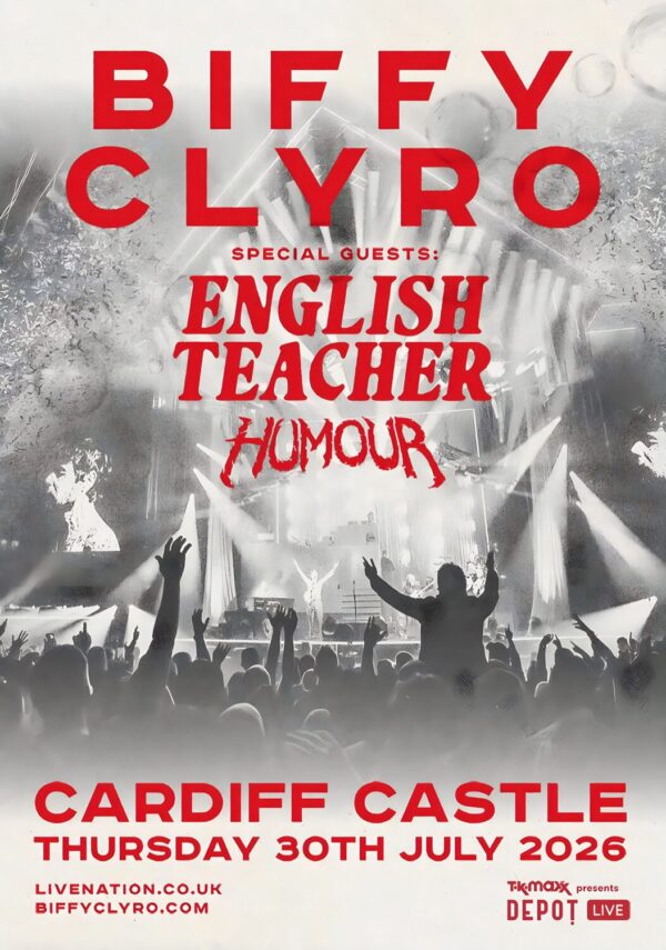 BIFFY CLYRO Futique 2026 UK Tour CARDIFF Castle Poster