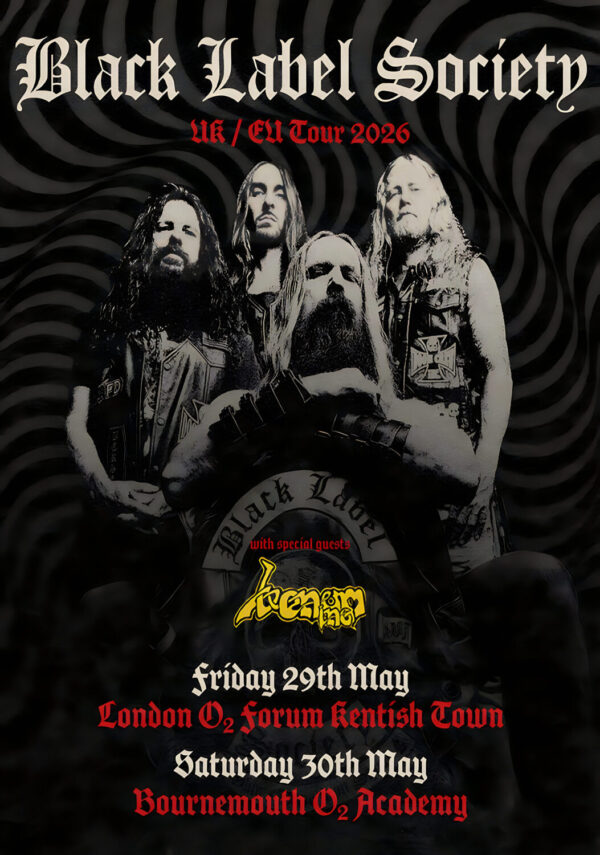 BLACK LABEL SOCIETY Engines of Demolition 2026 UK Tour Poster