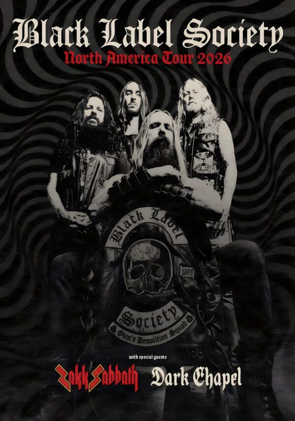 BLACK LABEL SOCIETY Engines of Demolition 2026 North American Tour Poster