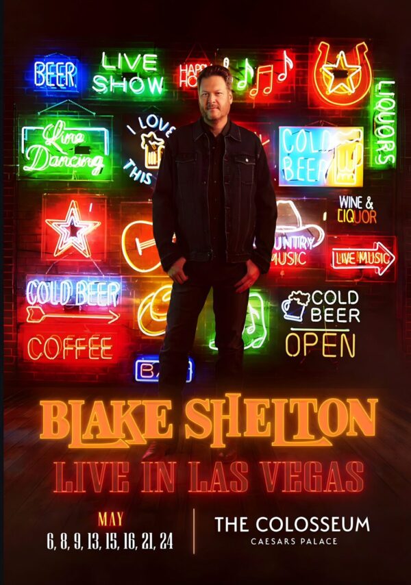 BLAKE SHELTON Live In Las Vegas 2026 Residency Poster