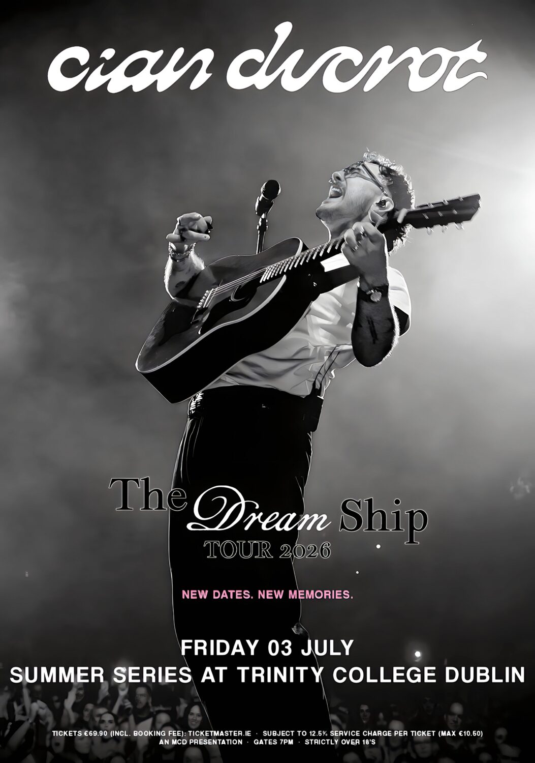 CIAN DUCROT The Dream Ship 2026 Tour DUBLIN Trinity College Poster