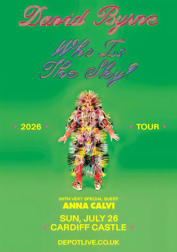 DAVID BYRNE Who Is The Sky 2026 UK Tour CARDIFF Castle Poster