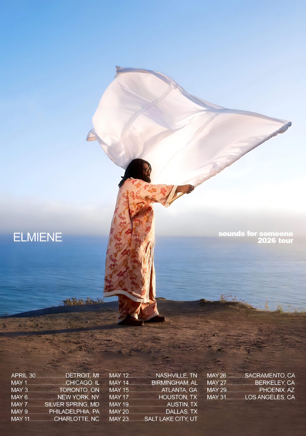ELMIENE Sounds For Someone 2026 North America Tour Poster