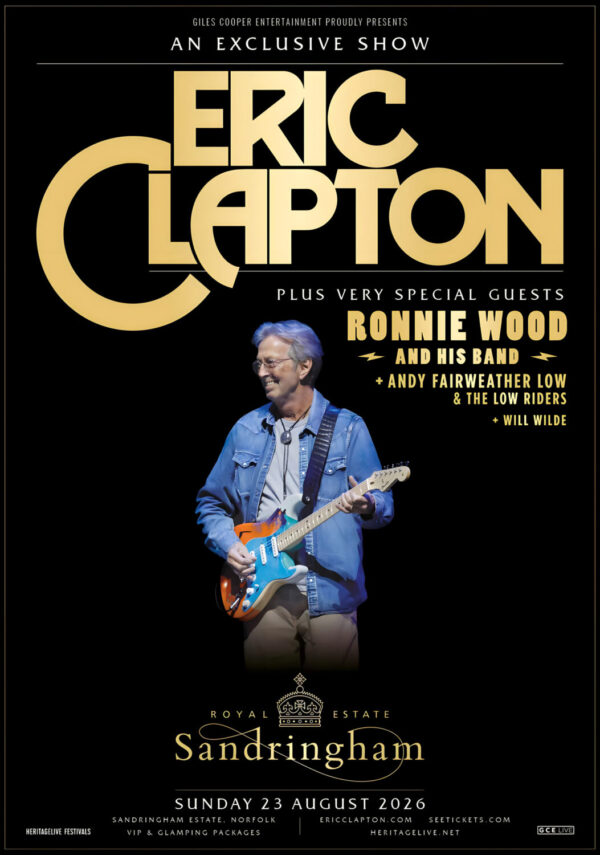 ERIC CLAPTON Live Summer 2026 Tour SANDRINGHAM Royal Estate Poster