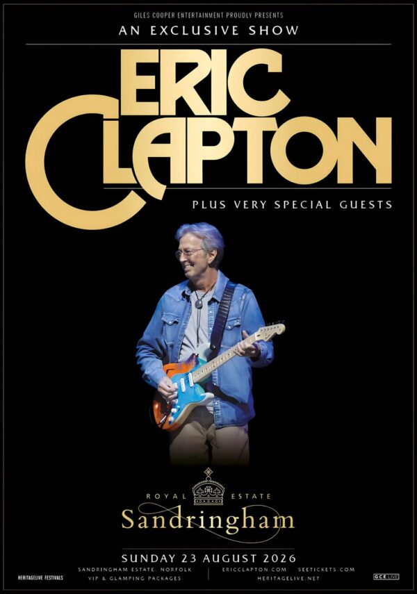 ERIC CLAPTON Live Summer 2026 Tour SANDRINGHAM Royal Estate Poster