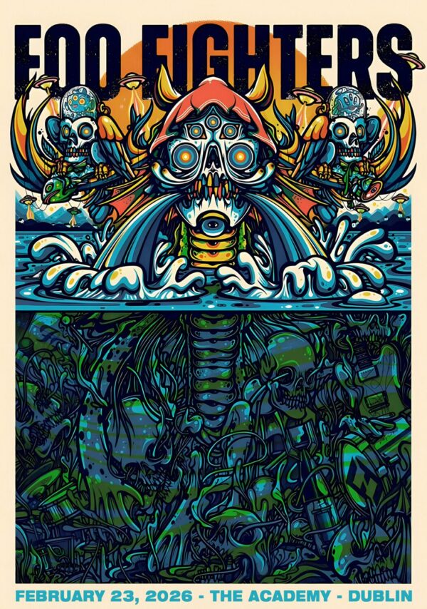 FOO FIGHTERS Your Favourite Toy 2026 Tour DUBLIN Academy Poster Print