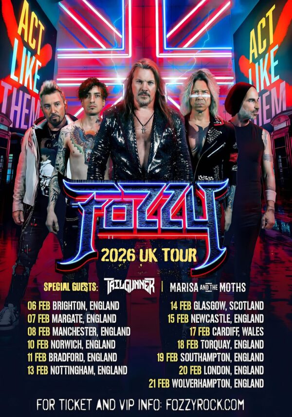 FOZZY (band) Live 2026 UK Tour Poster Print