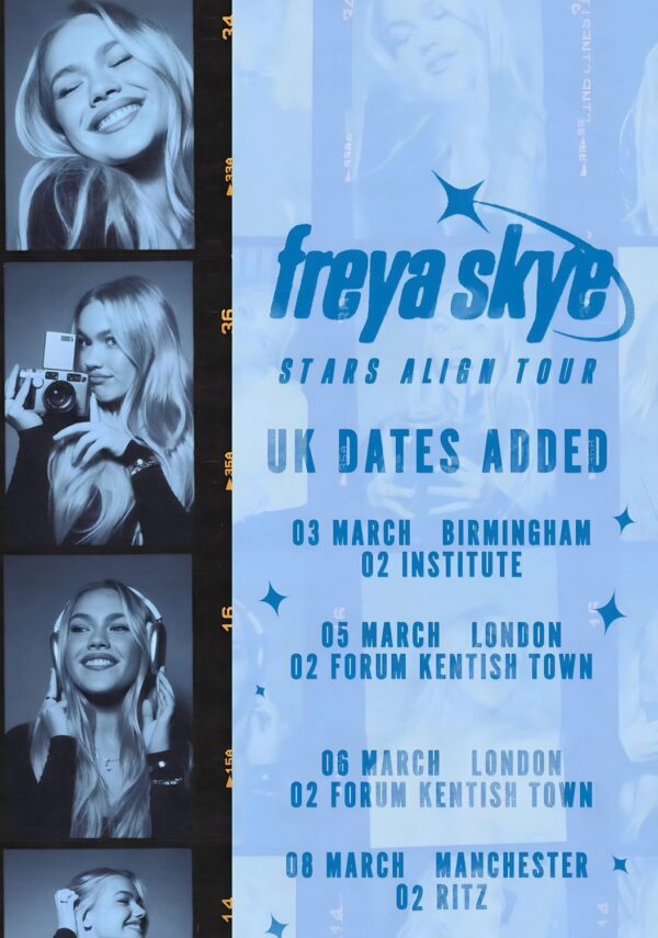 FREYA SKYE Stars Align 2026 UK Tour Poster