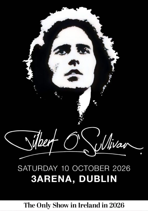 GILBERT O'SULLIVAN Songbook 2026 Ireland Tour DUBLIN 3Arena Poster