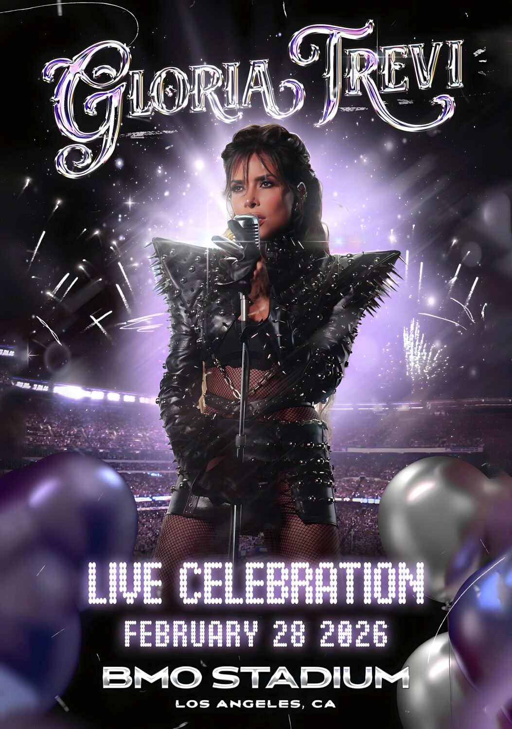 GLORIA TREVI Live Celebration 2026 Tour LOS ANGELES BMO Stadium Poster