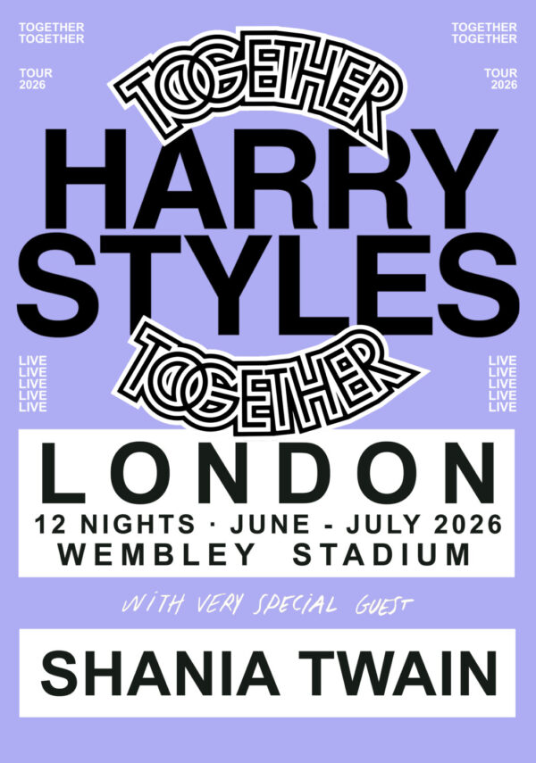 HARRY STYLES Together Together 2026 UK Tour LONDON Wembley Stadium PURPLE Poster Print