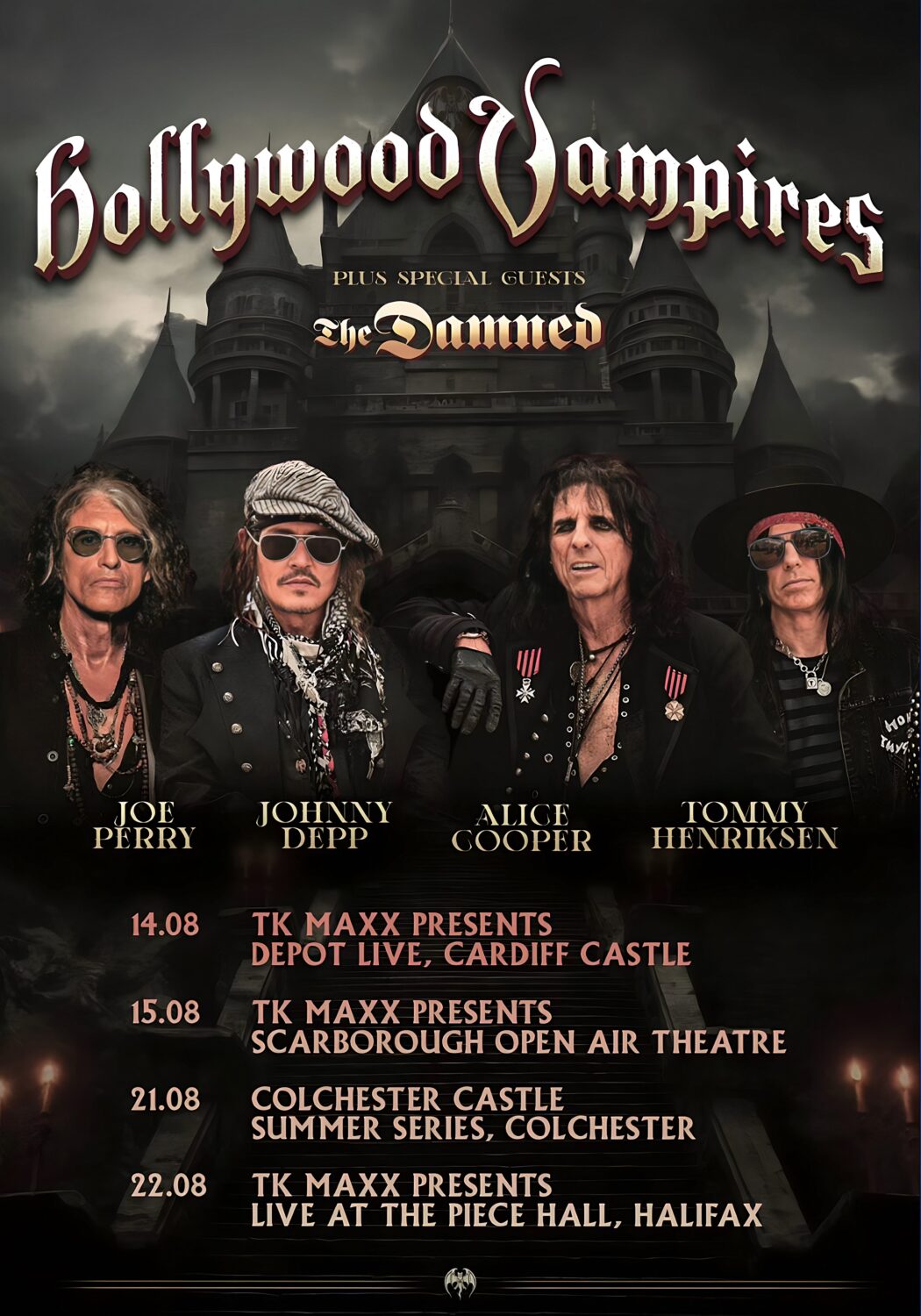 HOLLYWOOD VAMPIRES Live Summer 2026 UK Tour Poster