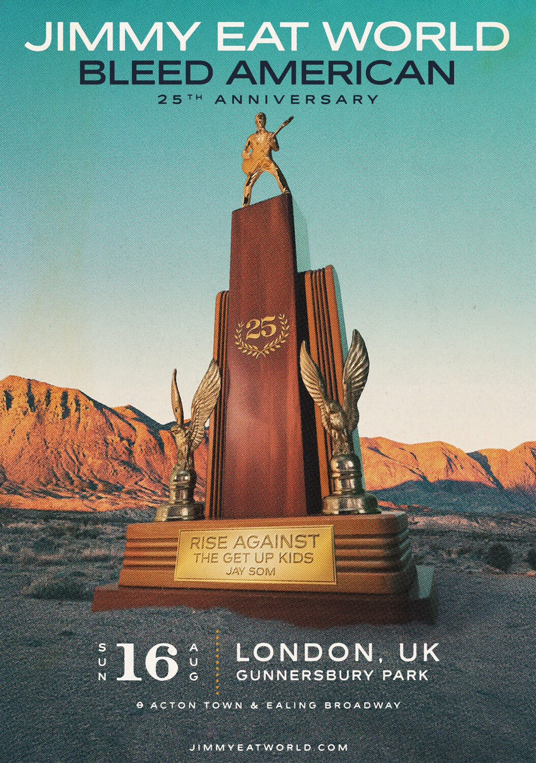 JIMMY EAT WORLD Bleed American 2026 Tour LONDON Gunnersbury Park Poster