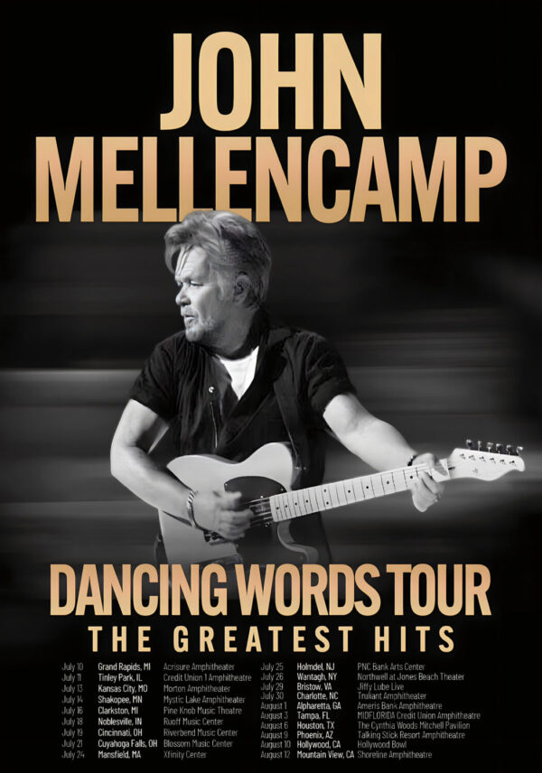 JOHN MELLENCAMP Dancing Words 2026 North American Tour Poster
