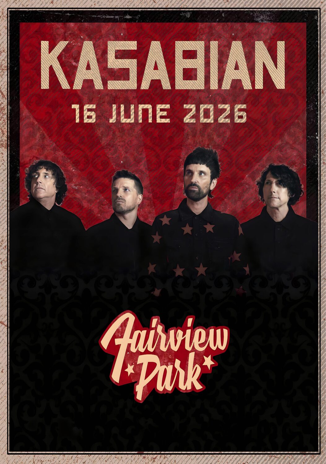 KASABIAN Live Summer 2026 Tour DUBLIN Fairview Park Poster