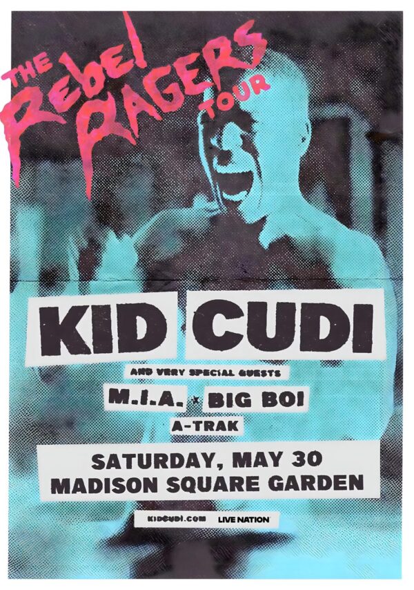KID CUDI The Rebel Ragers 2026 Tour NEW YORK Madison Square Garden Poster