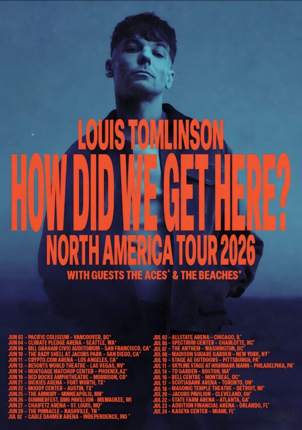 LOUIS TOMLINSON How Did We Get Here 2026 North America Tour Poster
