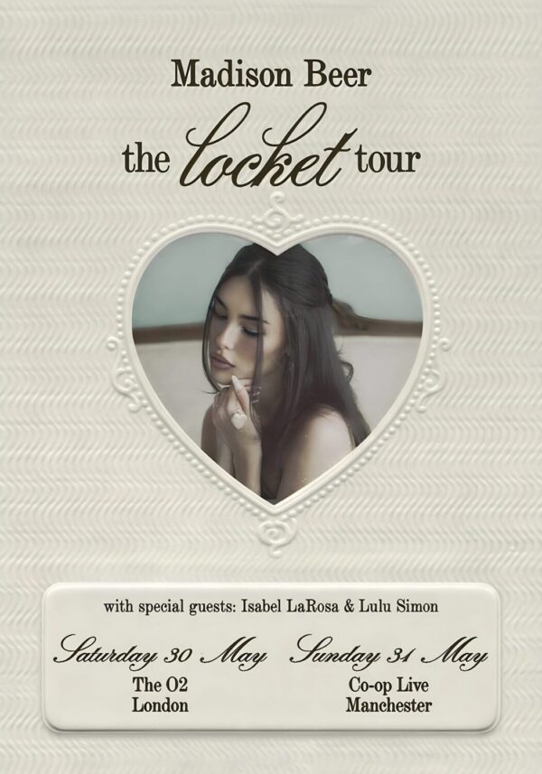 MADISON BEER The Locket 2026 UK Tour LONDON - MANCHESTER Poster