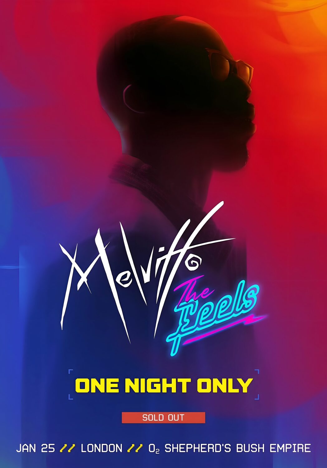 MELVITTO The Feels 2026 Tour LONDON Shepherd's Bush Empire Poster