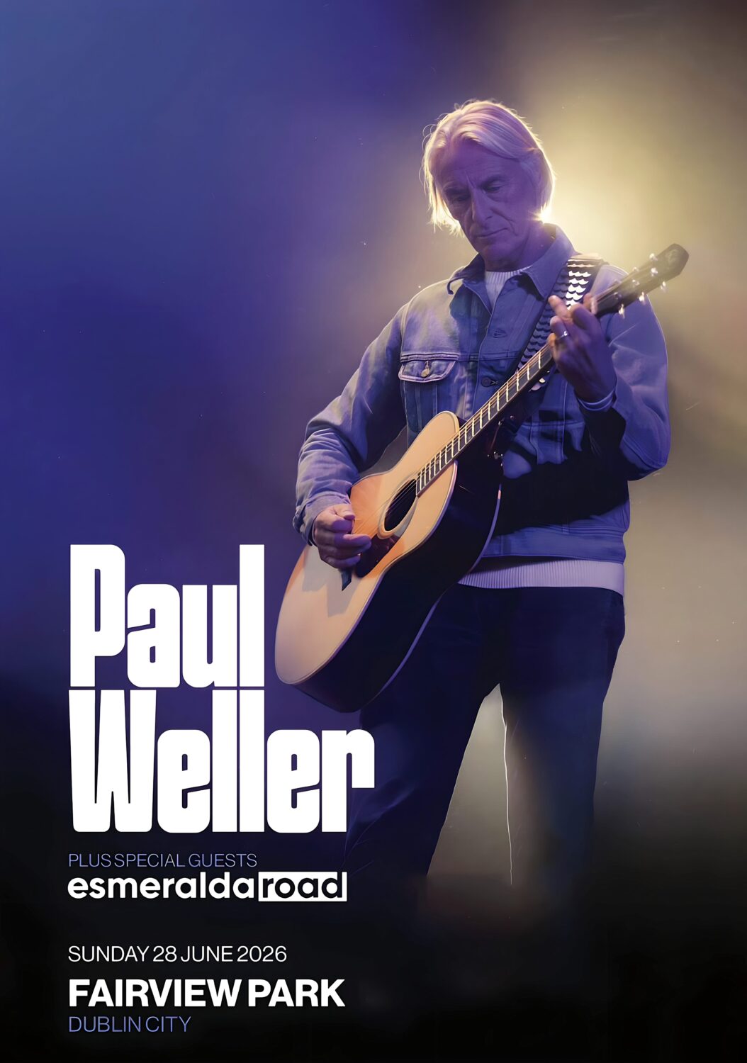 PAUL WELLER Find El Dorado 2026 Tour DUBLIN Fairview Park Poster