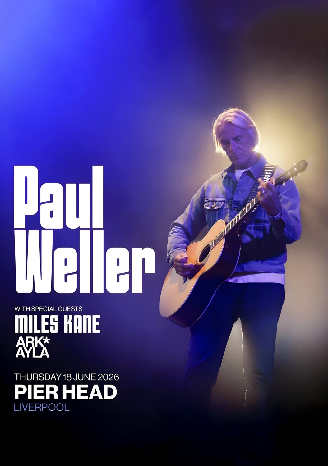 PAUL WELLER Find El Dorado 2026 UK Tour LIVERPOOL Pier Head Poster