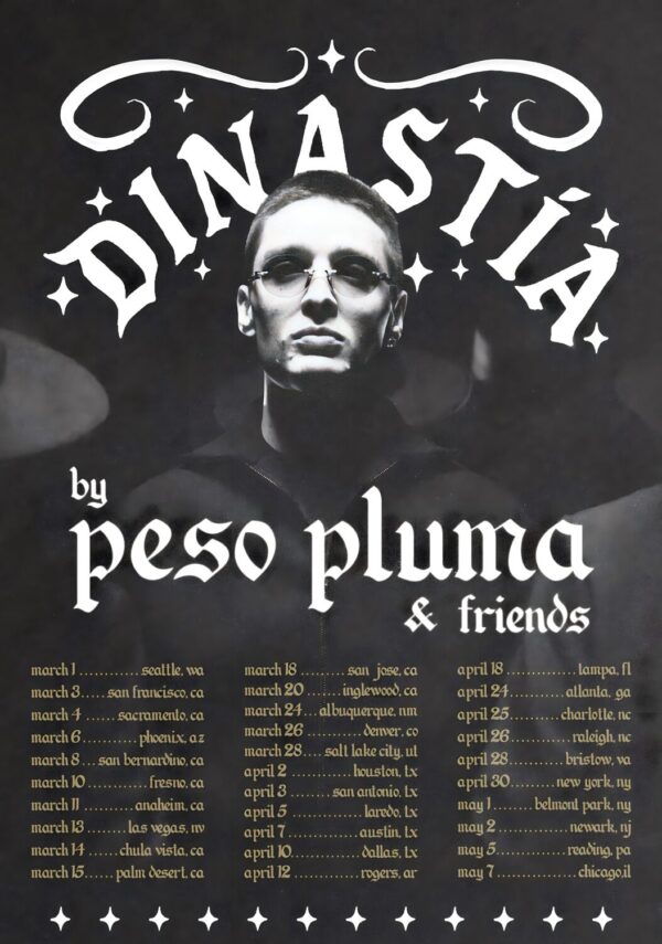 PESO PLUMA Dinastia 2026 Tour LOS ANGELES Poster Print