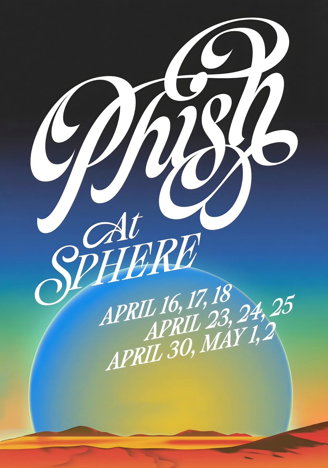 PHISH Live at The Sphere Las Vegas Tour Poster