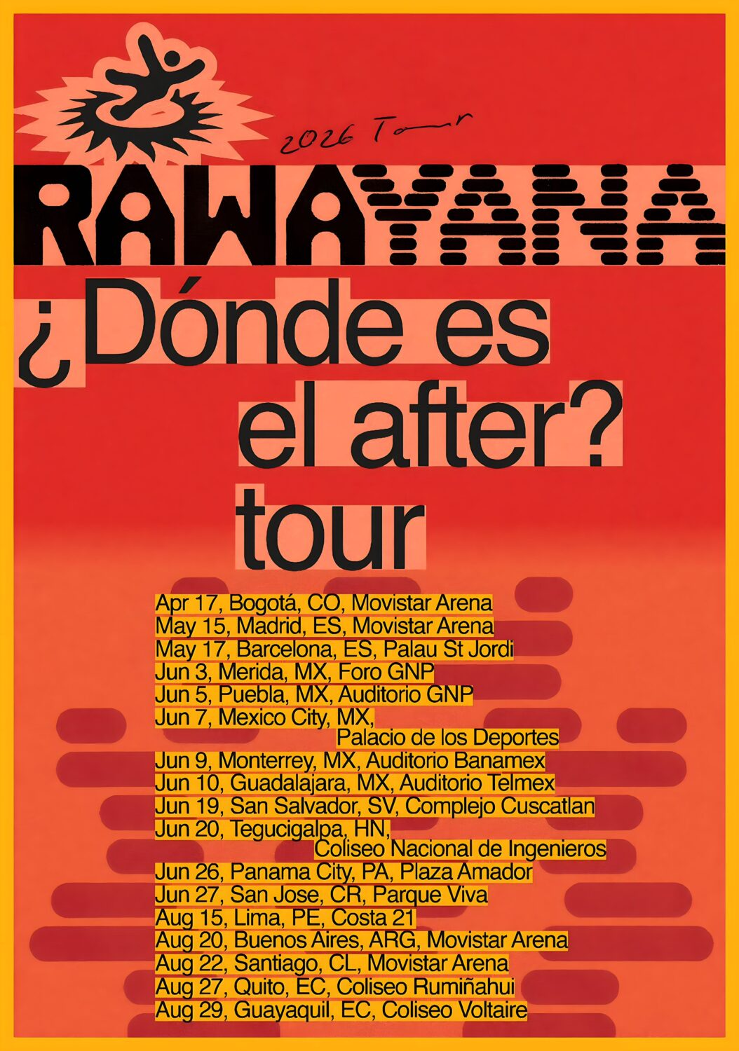RAWAYANA ?D?nde es el After? 2026 Tour Poster