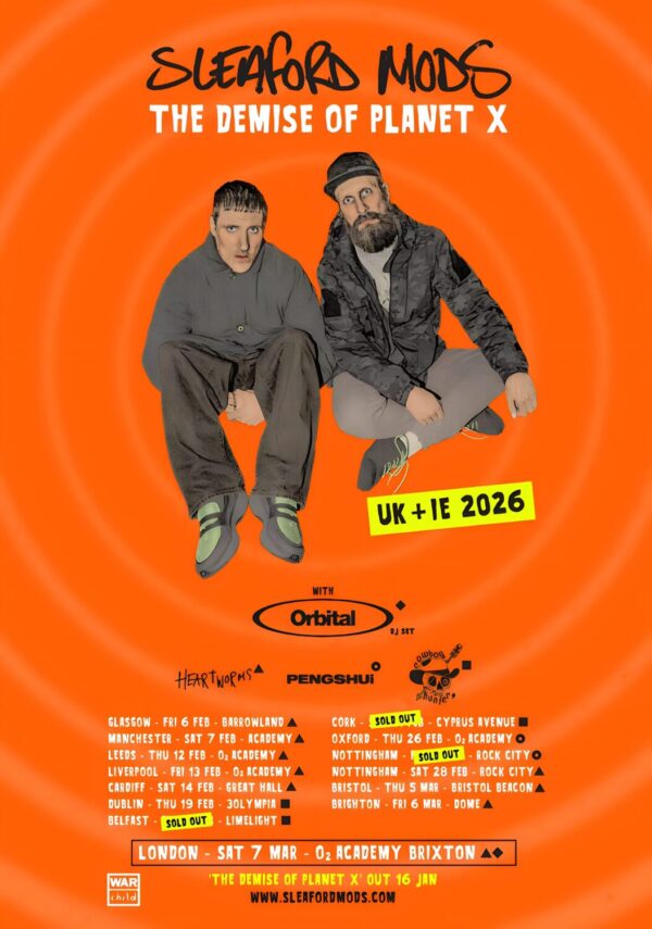 SLEAFORD MODS The Demise of Planet X 2026 UK & Ireland Tour Poster