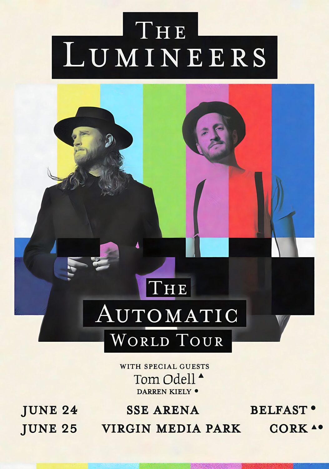 THE LUMINEERS The Automatic 2026 Ireland Tour BELFAST - CORK Poster
