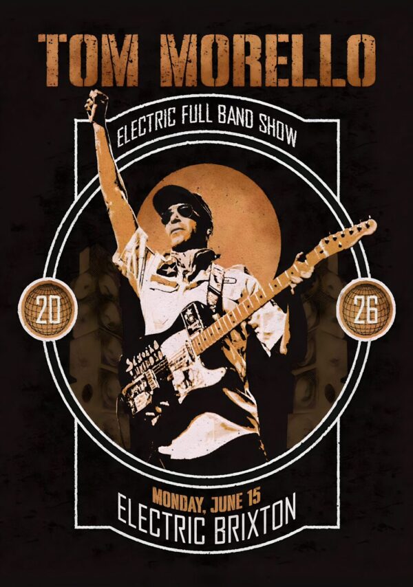 TOM MORELLO Electric Band Show 2026 UK Tour LONDON Brixton Poster