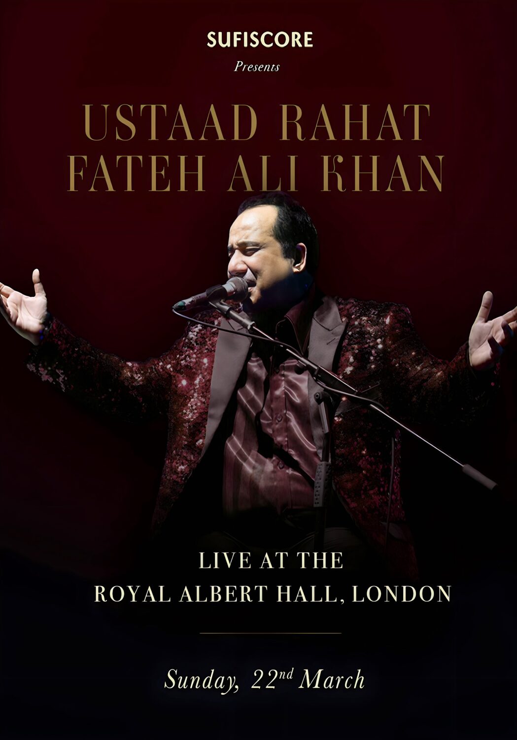 USTAAD RAHAT FATEH ALI KHAN Live 2026 LONDON Royal Albert Hall Poster