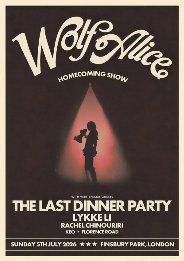 WOLF ALICE The Clearing 2026 Tour Homecoming LONDON Finsbury Park Poster