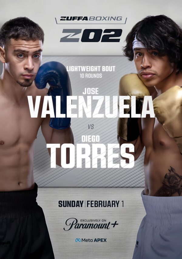 ZUFFA 01 Calum Walsh vs. Carlos Ocampo 2026 Zuffa Boxing Fight Poster
