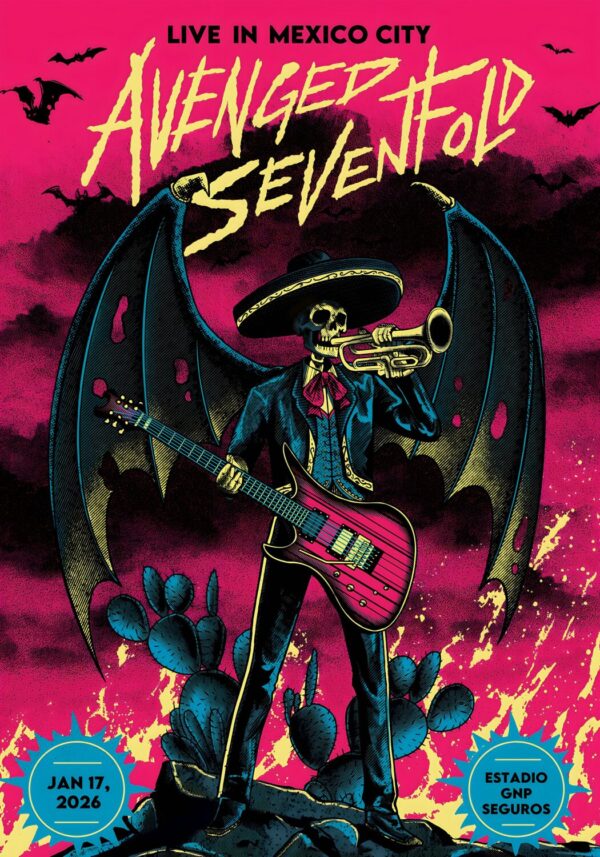 AVENGED SEVENFOLD Magic 2026 Tour MEXICO CITY Estadio GNP Seguros Poster