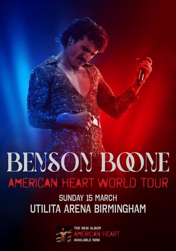 BENSON BOONE American Heart 2026 UK Tour BIRMINGHAM Utilita Arena Poster