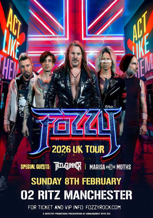 FOZZY (band) Live 2026 UK Tour MANCHESTER O2 Ritz Poster Print