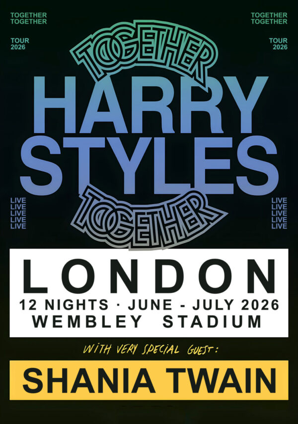HARRY STYLES Together Together 2026 UK Tour LONDON Wembley Stadium - 12 Nights Poster Print