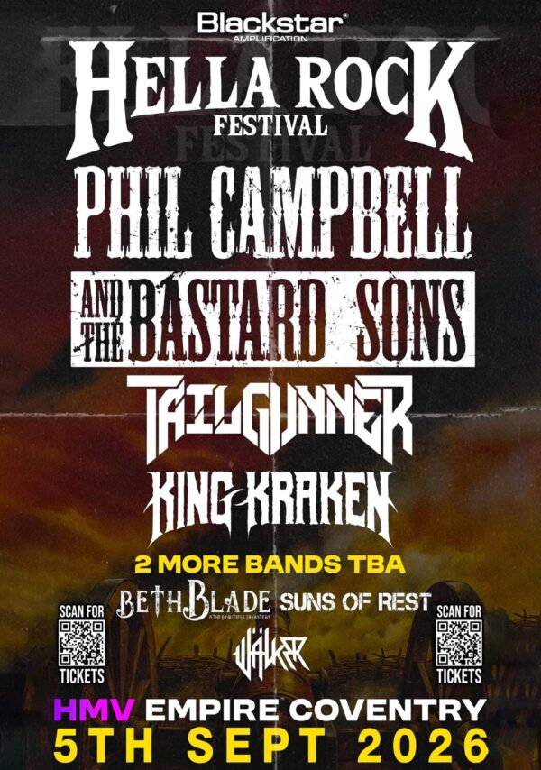 HELLA ROCK FESTIVAL 2026 Phil Campbell & The Bastard Sons Tour Poster Print