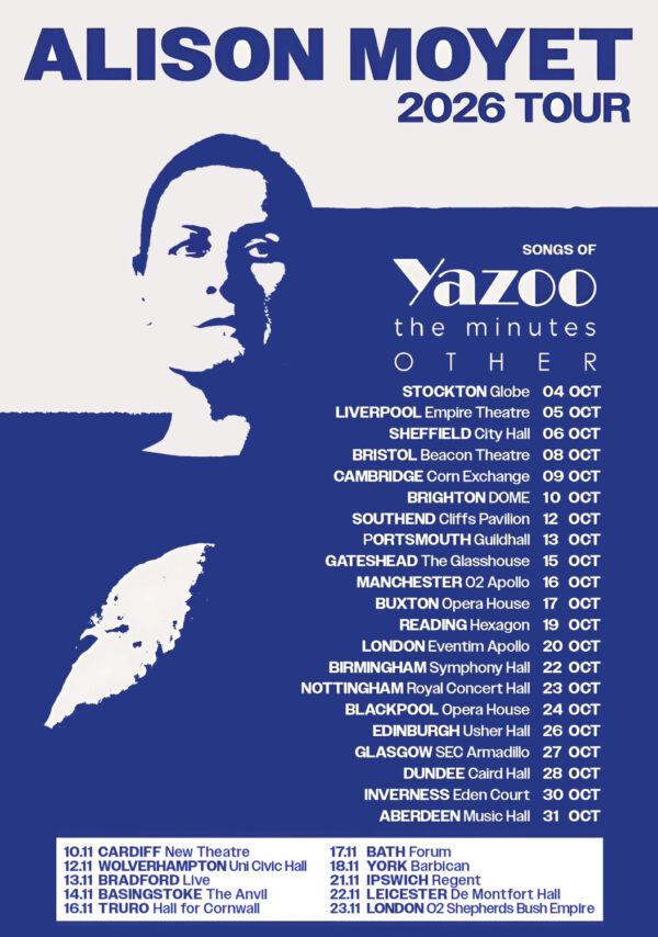 ALISON MOYET Songs of Yazoo 2026 UK Tour Poster