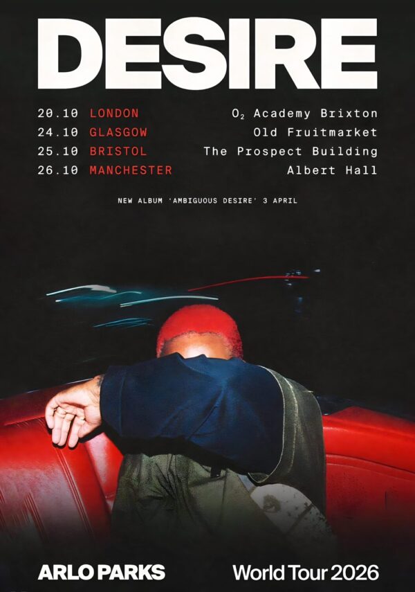 ARLO PARKS Desire 2026 UK Tour Poster
