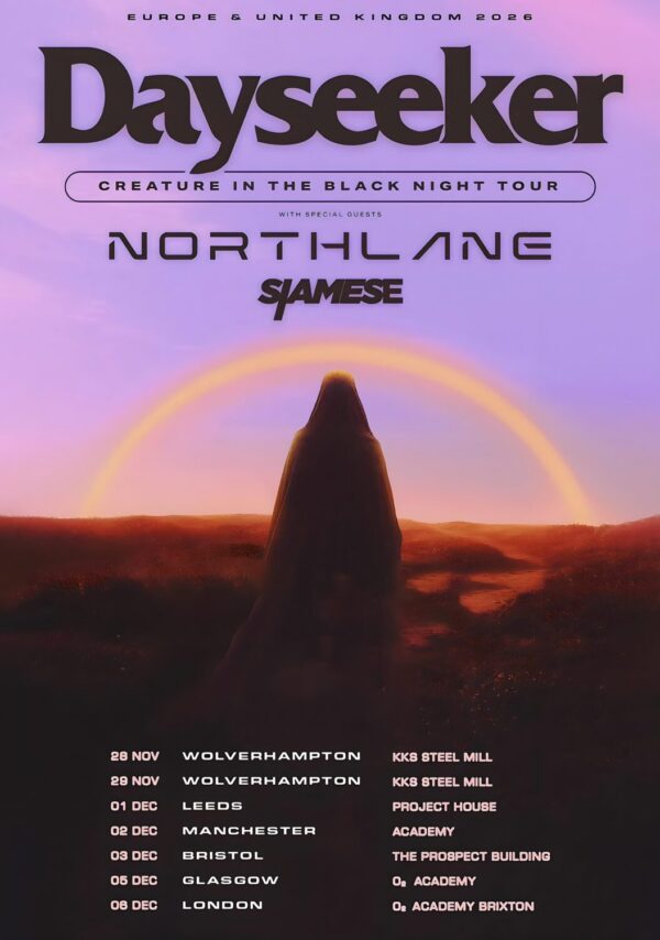 DAYSEEKER Creature in the Black Night 2026 UK Tour Poster