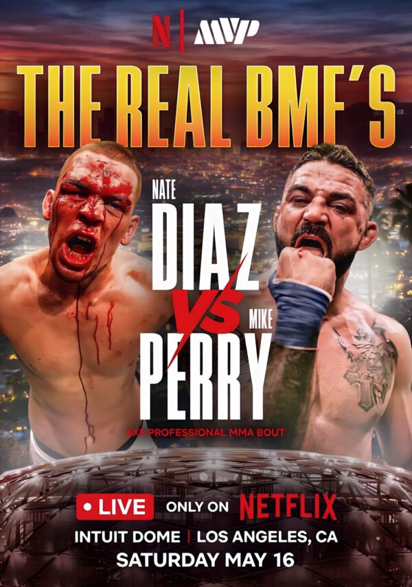 NATE DIAZ vs MIKE PERRY The Real BMF's 2026 MVP UFC Fight Poster