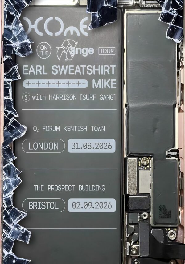 EARL SWEATSHIRT Pompeii // Utility 2026 UK Tour Poster