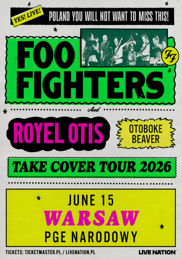 FOO FIGHTERS Take Cover 2026 Tour WARSAW PGE Narodowy Poster Print