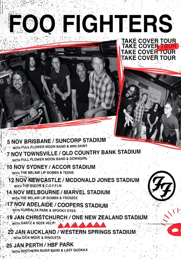 FOO FIGHTERS Take Cover 2026 Australia & New Zealand Tour Poster Print