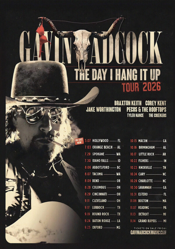 GLEN ADCOCK The Day I Hang It Up 2026 North American Tour Poster