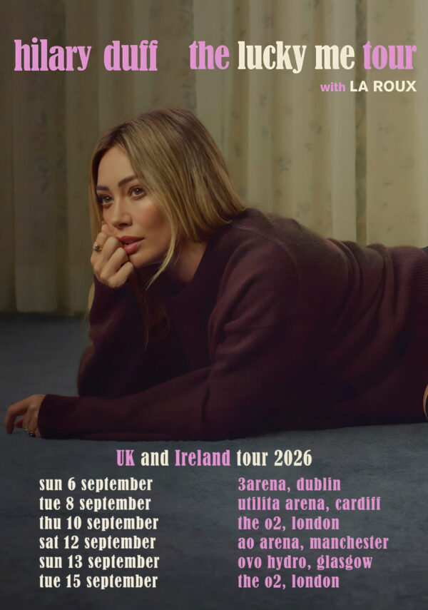 HILARY DUFF The Lucky Me 2026 UK & Ireland Tour Poster